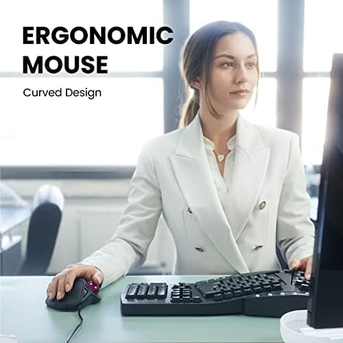 Perixx PERIMICE-517 Wired Trackball Mouse image