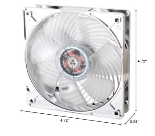 Silverstone Air Penetrator 120mm Clear Red LED 35.36 CFM 1-Pack image