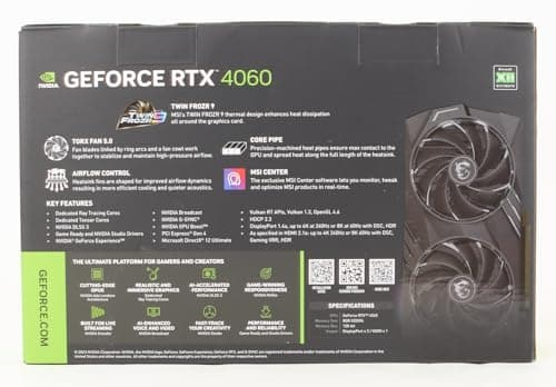 MSI GAMING X GeForce RTX 4060 8GB GDDR6 Black image