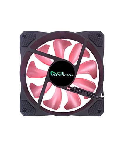 Apevia APEVIA CO512L-PK Cosmos 120mm Pink Ultra Silent 16 LEDs Anti-Vibration Rubber Pads 56.67 CFM 5-Pack image