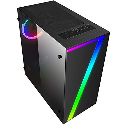 CiT Seven Micro ATX Mid Tower Black with Acrylic Side Panel and USB 2.0 Type-A Front Panel image
