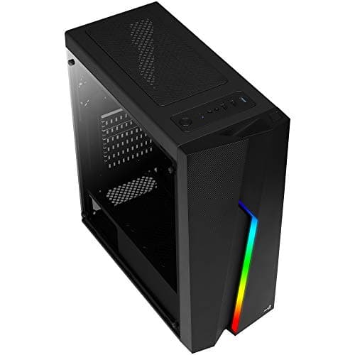 Aerocool Bolt ATX Mid Tower Black with Acrylic Side Panel, USB 3.2 Gen 1 Type-A, USB 2.0 Type-A image