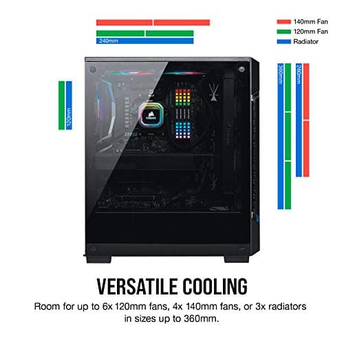 Corsair iCUE 220T RGB Airflow ATX Mid Tower Black Tempered Glass Side Panel image