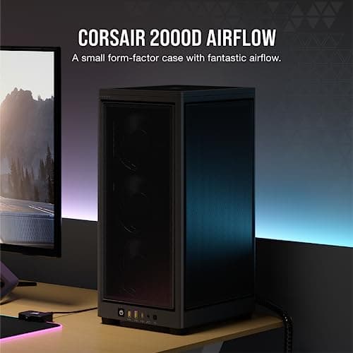 Corsair 2000D AIRFLOW Mini-ITX Tower Black Mesh Side Panel image