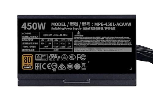 Cooler Master MWE Bronze V2 450W Non-Modular 80+ Bronze Certified image