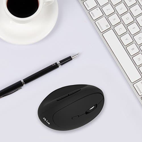 Wireless Vertical Mouse, Jelly Comb Wireless Mouse 2.4G High Precision Ergonomic Optical Mice 【 for Small Hands 】 (Black) image