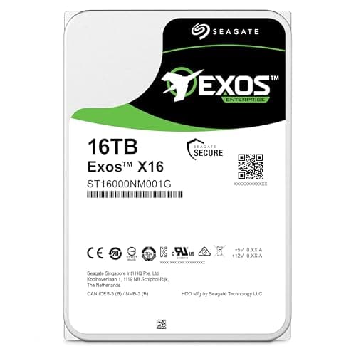 Seagate EXOS Enterprise 16TB 3.5" HDD 7200RPM SATA 6.0 Gb/s image