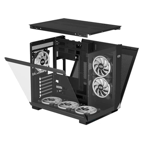 PC Cooler C3 T500 ARGB ATX Mid Tower Black Tempered Glass Side Panel, USB 3.2 Gen 2 Type-C, USB 3.2 Gen 1 Type-A image