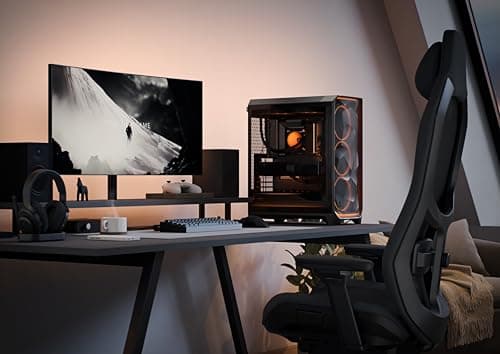Fractal Design Meshify 3 Ambience Pro RGB ATX Mid Tower Black with Tinted Tempered Glass Side Panel and USB 3.2 Gen 2x2 Type-C, USB 3.2 Gen 1 Type-A image