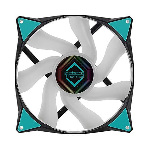 Iceberg Thermal IceGALE 140mm Black / Teal ARGB PWM 96 CFM 2-Pack image