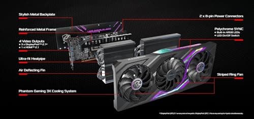 ASRock Phantom Gaming OC Radeon RX 7800 XT 16GB GDDR6 Black image