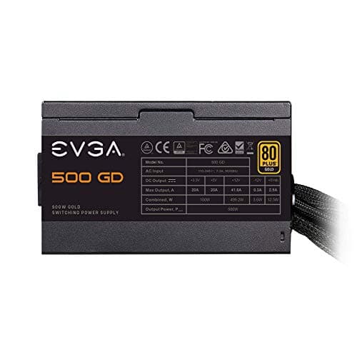 EVGA 500 GD Black 500W Non-Modular 80+ Gold image