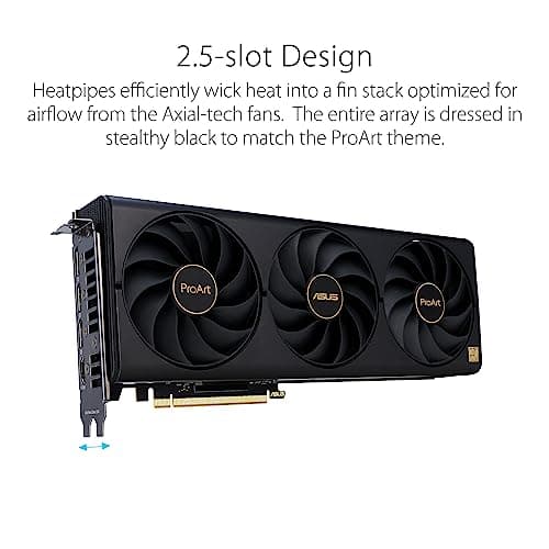 Asus ProArt OC GeForce RTX 4080 16GB GDDR6X Black / Gold image