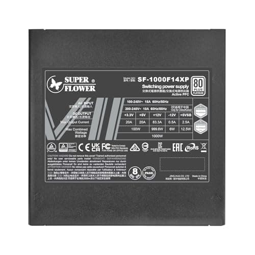 Super Flower LEADEX VII Platinum PRO 1000W Fully Modular 80+ Platinum Certified image