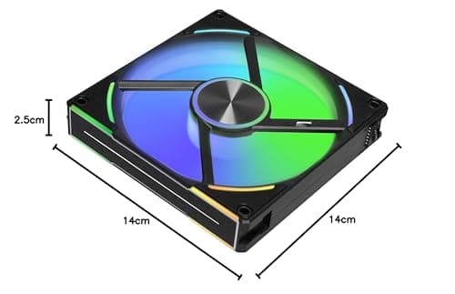Lian Li UNI FAN AL140 V2 140mm Black Addressable RGB PWM 81.3 CFM 1-Pack image