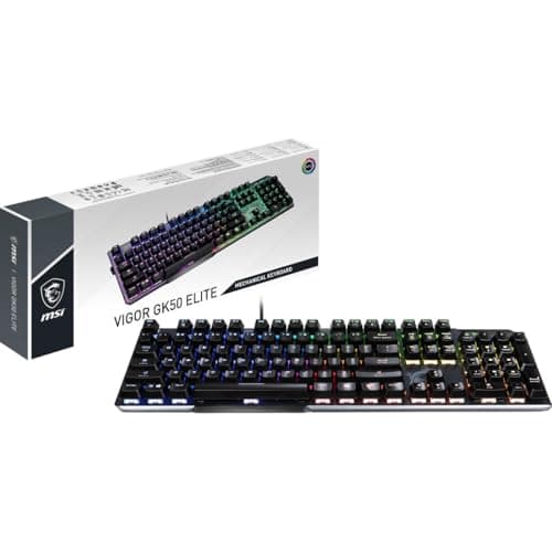 MSI VIGOR GK50 ELITE LL RGB Wired Kailh Blue Mechanical Gaming Keyboard image
