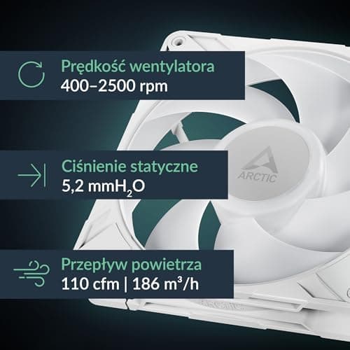 ARCTIC P14 Pro 140mm White PWM Addressable RGB 110 CFM image