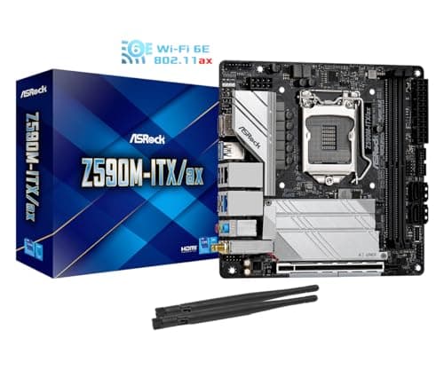 ASRock Z590M-ITX/ax LGA 1200 Mini ITX Intel Motherboard image