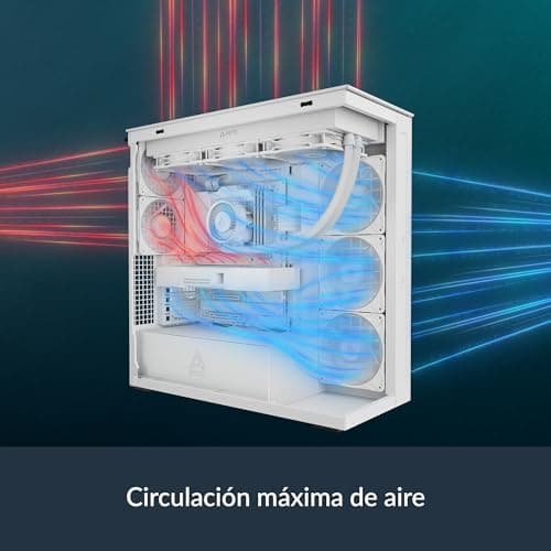 ARCTIC Xtender ATX Mid Tower White with Tempered Glass Side Panel and USB 3.2 Gen 2 Type-C, USB 3.2 Gen 1 Type-A Front Panel image