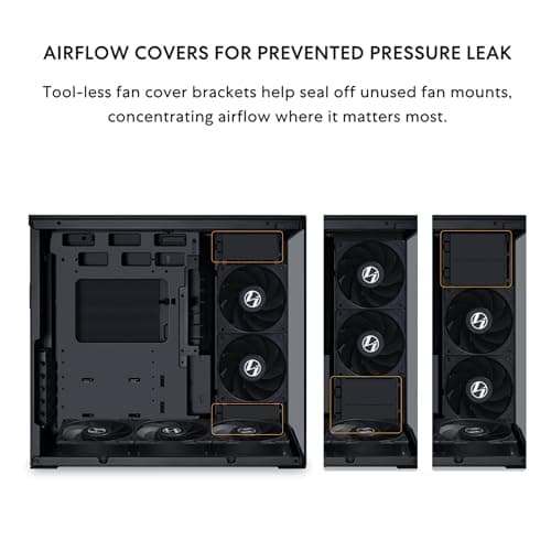 Lian Li O11 Dynamic Mini V2 Flow ATX Mini Tower Black with Tempered Glass Side Panel and Front Panel: USB 3.2 Gen 2 Type-C, USB 3.2 Gen 1 Type-A image