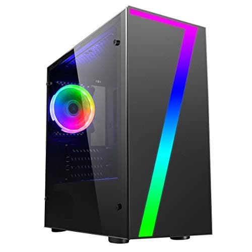 CiT Seven Micro ATX Mid Tower Black with Acrylic Side Panel and USB 2.0 Type-A Front Panel image
