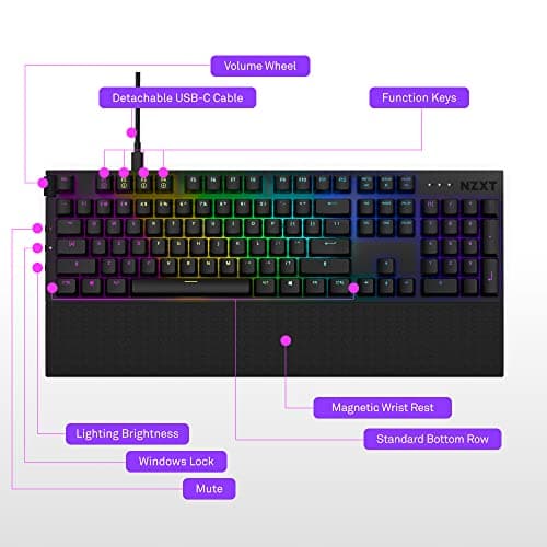 NZXT Function RGB Wired Gaming Keyboard image
