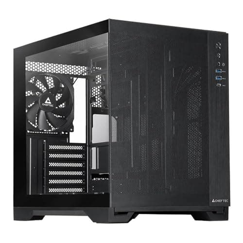 Chieftec Visio AIR ATX Mid Tower Black with Tempered Glass Side Panel, USB 3.2 Gen 2 Type-C, USB 3.2 Gen 1 Type-A image