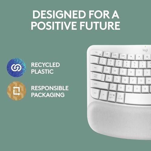 Logitech Wave Keys Bluetooth/Wireless/Wired Ergonomic Keyboard image