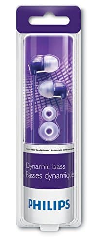 Philips SHE3590 Closed-Back Wired In-Ear Headphones White/Purple With Microphone image