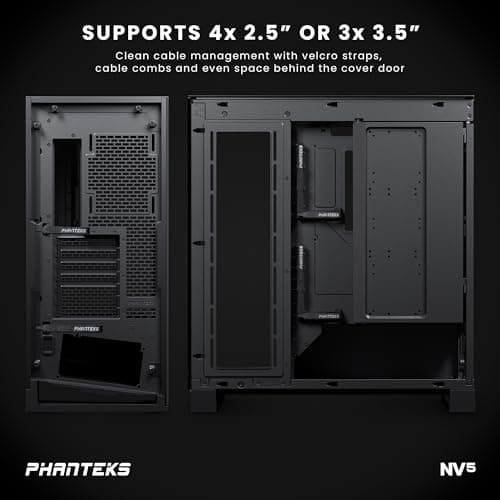 Phanteks NV5 ATX Mid Tower Black Tempered Glass Side Panel image