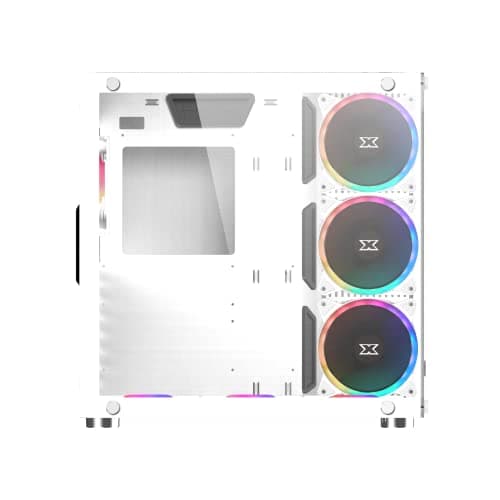 Xigmatek Aquarius Plus Arctic ATX Mid Tower White Tempered Glass Side Panel image