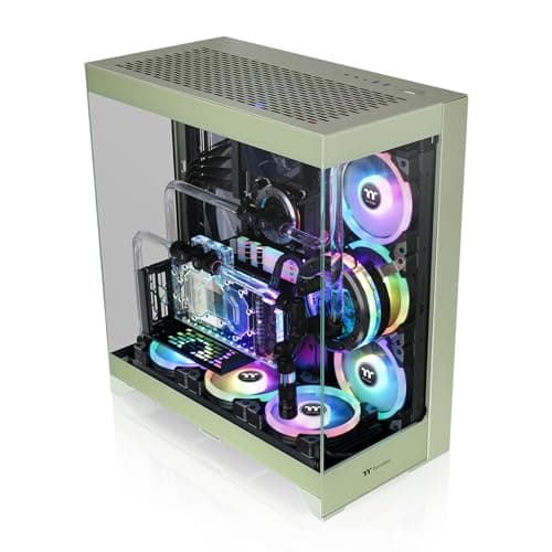 Thermaltake CTE E550 ATX Mid Tower Green / Black Tempered Glass Side Panel image