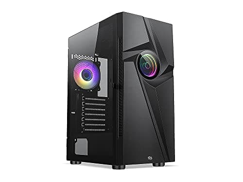 BGears b-Vortex-RGB ATX Mid Tower Black with Tempered Glass Side Panel and USB 3.2 Gen 1 Type-A, USB 2.0 Type-A Front Panel image
