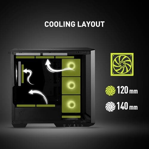 MSI MAG PANO M100R PZ Micro ATX Mid Tower Black Tempered Glass image