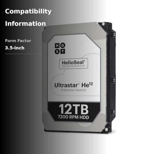 Western Digital Ultrastar DC HC520 12TB HDD 7200RPM 3.5" SATA 6.0 Gb/s Internal image