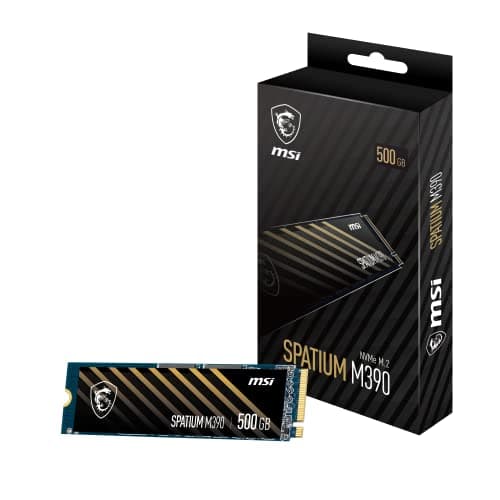 MSI SPATIUM M390 500GB M.2-2280 SSD PCIe 3.0 x4 NVMe main image