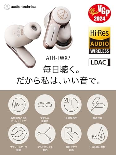 Audio-Technica ATH-TWX7 Closed-Back Earbuds image