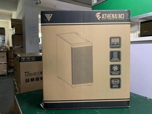 GAMDIAS ATHENA M3 ATX Mid Tower Black with Tempered Glass Side Panel and USB 3.2 Gen 2 Type-C, USB 3.2 Gen 1 Type-A image