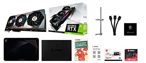 MSI NVIDIA GeForce RTX 3090 Ti Suprim X Overclocked Triple Fan 24GB GDDR6X PCIe 4.0 Graphics Card image