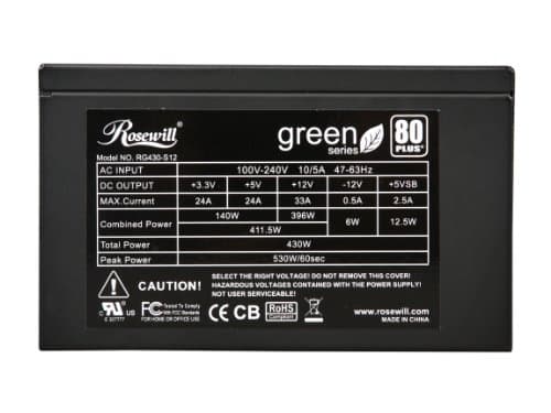 Rosewill Green ATX 430W Non-Modular 80+ Certified image