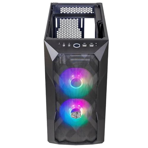 Cooler Master TD300 Micro ATX Mini Tower Black Tempered Glass Side Panel Mesh image