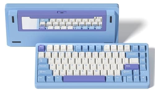 Womier SK75 RGB Wired/Wireless/Bluetooth Mini Womier Mint Blizzard Linear Mechanical Gaming Keyboard image