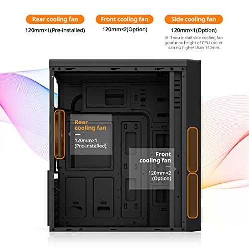 Zalman T6 ATX Mid Tower Black (Front Panel: USB 3.2 Gen 1 Type-A, USB 2.0 Type-A) image