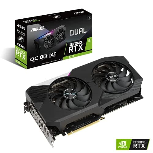 Asus DUAL OC V2 GeForce RTX 3070 LHR 8GB GDDR6 Black image