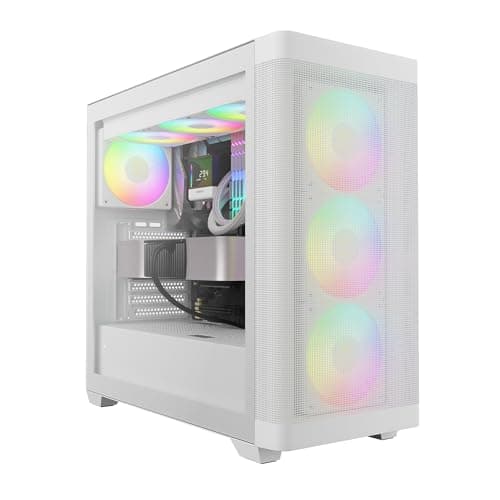 GAMDIAS ATHENA M3 ATX Mid Tower White Tempered Glass Side Panel image