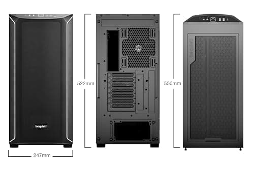 be quiet! Shadow Base 800 DX ATX Mid Tower Black with Tempered Glass Side Panel and USB 3.2 Gen 2 Type-C USB 3.2 Gen 1 Type-A image