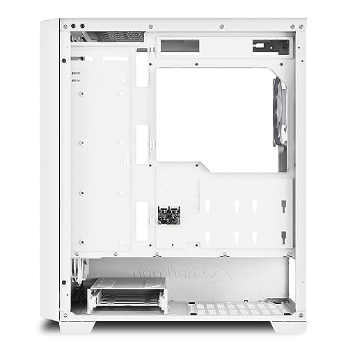 SHARKOON VS8 ATX Mid Tower White RGB Tempered Glass Side Panel image