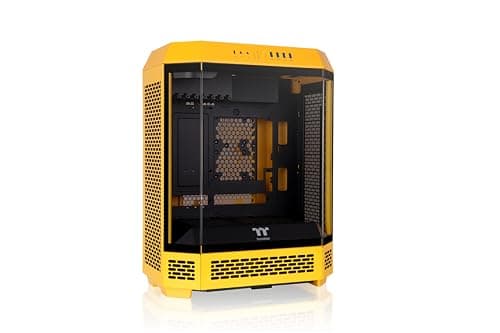 Thermaltake The Tower 600 ATX Mid Tower Yellow with Tempered Glass Side Panel and USB 3.2 Gen 2 Type-C, USB 3.2 Gen 1 Type-A image