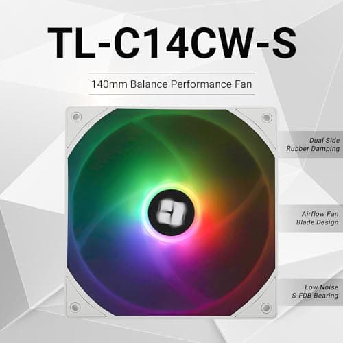 Thermalright TL-C14CW-S 140mm White PWM Addressable RGB 75.8 CFM image
