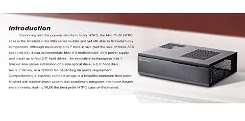 Silverstone ML06B HTPC Black with USB 3.2 Gen 1 Type-A Front Panel image